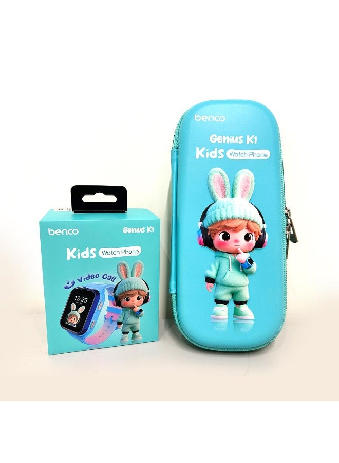 بينكو ساعة Genius K1 للأطفال مزودة بهاتف 4G ونظام تحديد المواقع العالمي (GPS) ومكالمات فيديو - علبة أقلام مجانية - لون وردي - إصدار الشرق الأوسط - Image 5